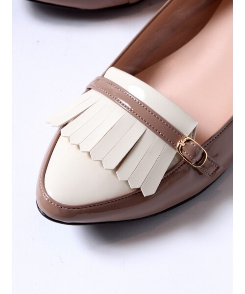 PICHE ABAHOUSE（ピシェ アバハウス）の「キルトモカパンプス（シューズ・レディース・BLK/LGRY/BEG・35/36/37/38/39）」の7枚目の写真