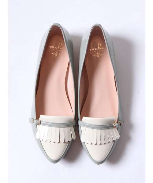 PICHE ABAHOUSE（ピシェ アバハウス）の「キルトモカパンプス（シューズ・レディース・BLK/LGRY/BEG・35/36/37/38/39）」の2枚目の写真