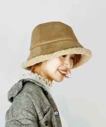 3coins | ムートン風バケットハット(ハット)