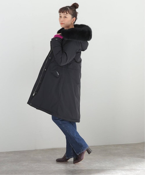 ジャーナルスタンダード別注　ウールリッチダウンコート　ボリューム襟　ブラック　S JOURNAL STANDARD relume × WOOLRICH EXCLUSIVE LADIES & MENS