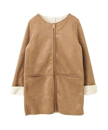 KBF | KBF+　ノーカラーフェイクムートン(ジャケット/アウター)