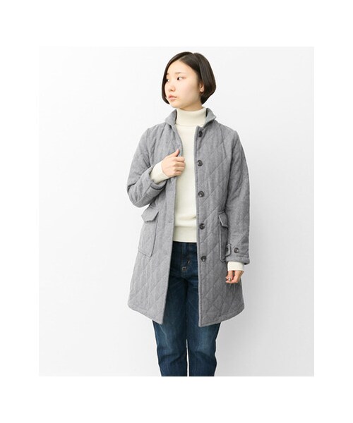 URBAN RESEARCH DOORS（アーバンリサーチドアーズ）の「FORK&amp;SPOON　ウールキルトコート（ジャケット/アウター・レディース・Navy/Gray/Blue/Graige・one）」の8枚目の写真