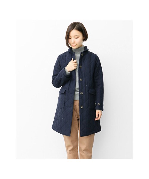URBAN RESEARCH DOORS（アーバンリサーチドアーズ）の「FORK&amp;SPOON　ウールキルトコート（ジャケット/アウター・レディース・Navy/Gray/Blue/Graige・one）」の6枚目の写真