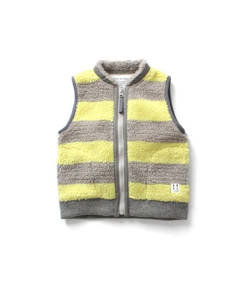 URBAN RESEARCH DOORS(アーバンリサーチドアーズ)の「FORK&SPOON リサイクルボアZIPベスト(KIDS)(その他・キッズ・Navy/Navy×Off/Yel×Gry・90/105/120/135)」の3枚目の写真