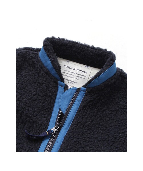 URBAN RESEARCH DOORS(アーバンリサーチドアーズ)の「FORK&SPOON リサイクルボアZIPベスト(KIDS)(その他・キッズ・Navy/Navy×Off/Yel×Gry・90/105/120/135)」の10枚目の写真