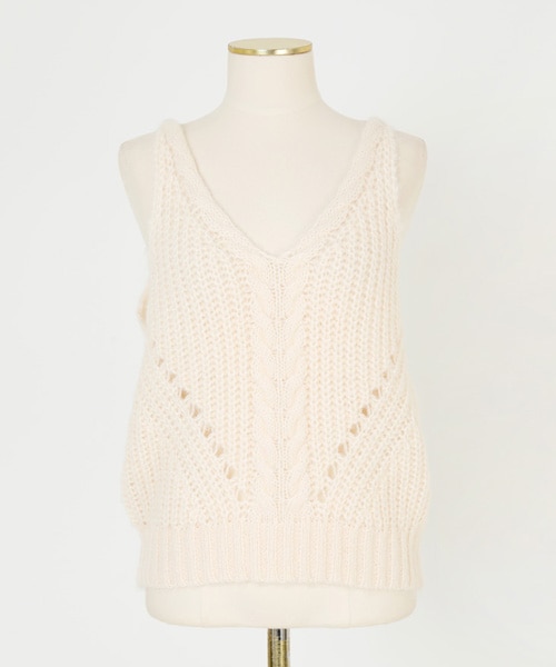 imvely（-）の「[IMVELY] モヘアケーブルビスチェ（タンクトップ・レディース・옐로우・FREE0(ミニブリー/XS~M), FREE1(一般ブリー/XS~M)）」の2枚目の写真