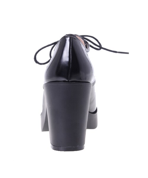 E hyphen world gallery(イーハイフンワールドギャラリー)の「厚底レースアップシューズ(ブーティ・レディース・ブラック/ネイビー・S/M/L)」の5枚目の写真