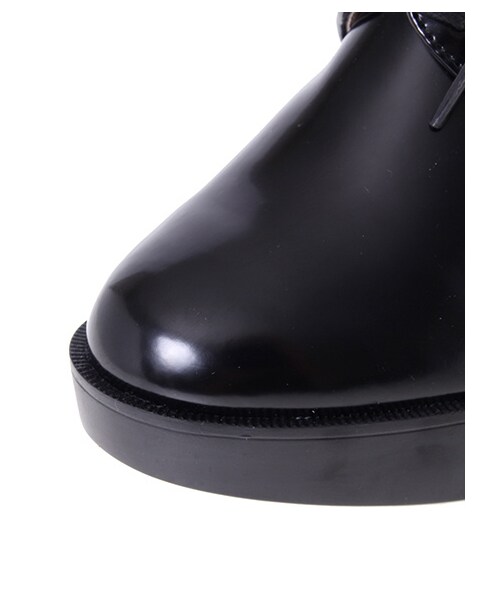 E hyphen world gallery(イーハイフンワールドギャラリー)の「厚底レースアップシューズ(ブーティ・レディース・ブラック/ネイビー・S/M/L)」の8枚目の写真