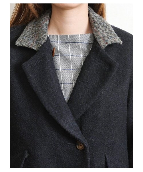 SEVENDAYS=SUNDAY（セブンデイズサンデイ）の「14W HARISSチェスターコート（コート　・レディース・チャコールグレー/キャメル/カーキ/ネイビー・M/L）」の8枚目の写真