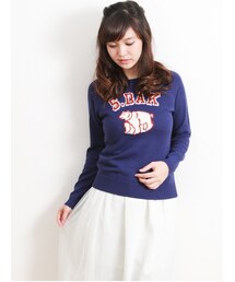 SEVENDAYS=SUNDAY | ・アクリルウール ジャカード長袖プルオーバー(トップス)