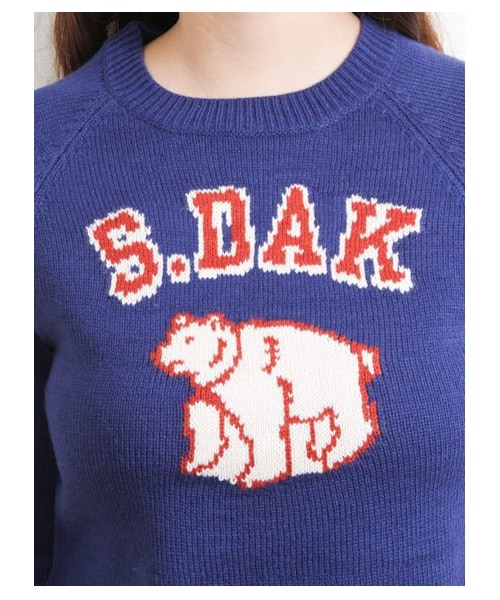 SEVENDAYS=SUNDAY(セブンデイズサンデイ)の「・アクリルウール ジャカード長袖プルオーバー(ニット・セーター・レディース・チャコールグレー/レッド/ネイビー・M/L)」の7枚目の写真