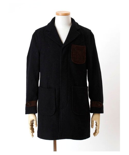 SEVENDAYS=SUNDAY(セブンデイズサンデイ)の「・HARRIS使いチェスターコート(コート ・メンズ・チャコールグレー/キャメル/カーキ/ネイビー・S/M/L)」の4枚目の写真