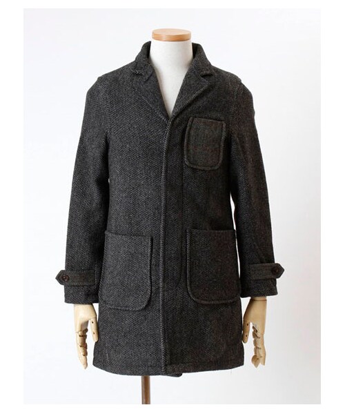 SEVENDAYS=SUNDAY(セブンデイズサンデイ)の「・HARRIS使いチェスターコート(コート ・メンズ・チャコールグレー/キャメル/カーキ/ネイビー・S/M/L)」の1枚目の写真
