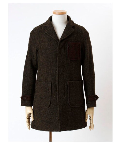 SEVENDAYS=SUNDAY(セブンデイズサンデイ)の「・HARRIS使いチェスターコート(コート ・メンズ・チャコールグレー/キャメル/カーキ/ネイビー・S/M/L)」の3枚目の写真