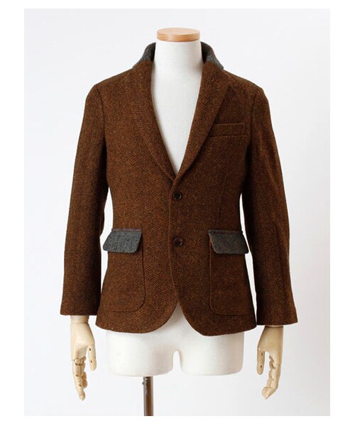 SEVENDAYS=SUNDAY（セブンデイズサンデイ）の「・HARRIS使いテーラードジャケット（ジャケット・メンズ・チャコールグレー/キャメル/カーキ/ネイビー・S/M/L）」の2枚目の写真