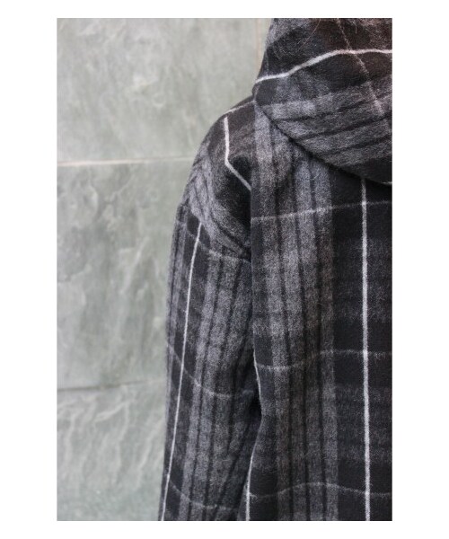 IENA（イエナ）の「《予約》シャギーチェック フーデットコート 