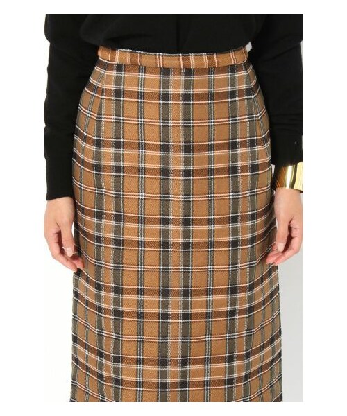 A Detacher（アデタシェ）の「A DETACHER チェックヒザ丈スカート  