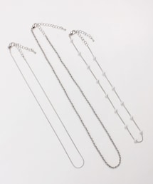 Lattice | SETパールと華奢チェーンネックレス(ネックレス)