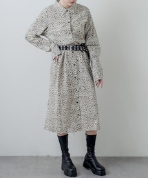 パターンスリットロングシャツ
