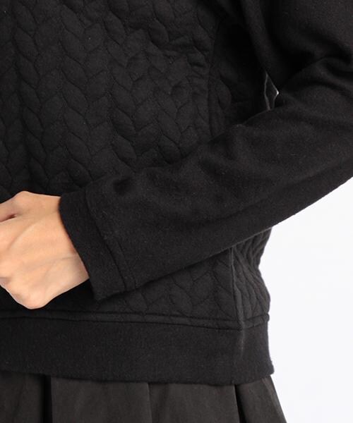 DOUBLE NAME（ダブルネーム）の「ふくれジャカードプルオーバー（トップス・レディース・ブラック/キナリ/杢グレー/ミント・FREE）」の7枚目の写真