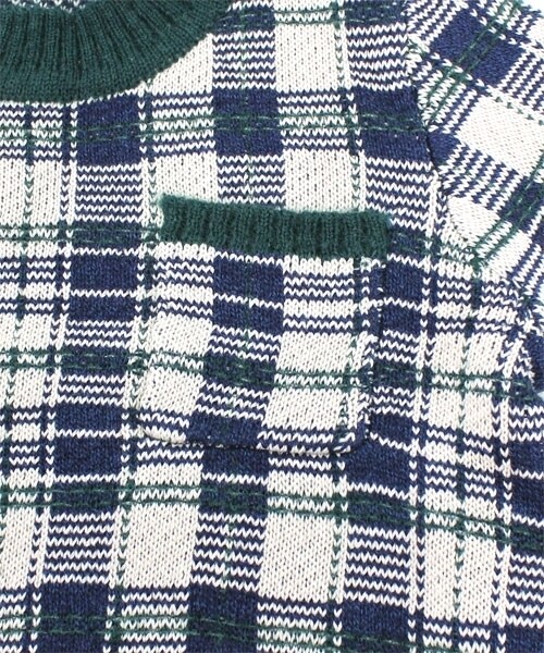 RNA（アールエヌエー）の「ニットチェックプルオーバー（トップス・レディース・グリーン系/レッド系・M）」の6枚目の写真