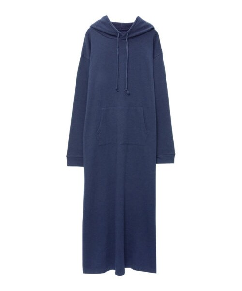 Re:EDIT（リエディ）の「CHICMUSE裏起毛パーカーマキシ丈ワンピース（ワンピース/ドレス・レディース・ブラック/グレー/チャコールグレー/ダークブラウン/ボルドー/グリーン/カーキ/ネイビー・M/L）」の10枚目の写真