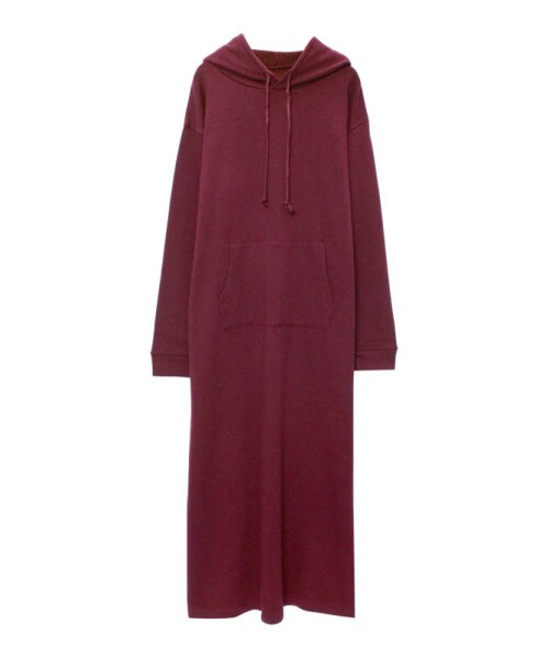 Re:EDIT（リエディ）の「CHICMUSE裏起毛パーカーマキシ丈ワンピース（ワンピース/ドレス・レディース・ブラック/グレー/チャコールグレー/ダークブラウン/ボルドー/グリーン/カーキ/ネイビー・M/L）」の7枚目の写真