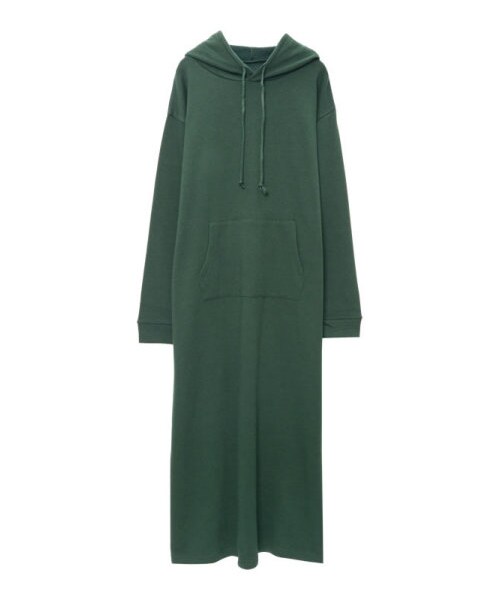 Re:EDIT（リエディ）の「CHICMUSE裏起毛パーカーマキシ丈ワンピース（ワンピース/ドレス・レディース・ブラック/グレー/チャコールグレー/ダークブラウン/ボルドー/グリーン/カーキ/ネイビー・M/L）」の8枚目の写真