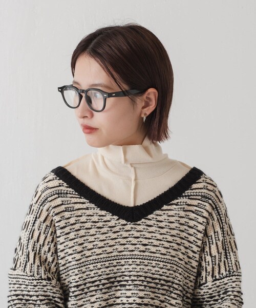 Kastane（カスタネ）の「太フレームメガネ（メガネ・レディース・ブラウン/ブラック・F）」の2枚目の写真