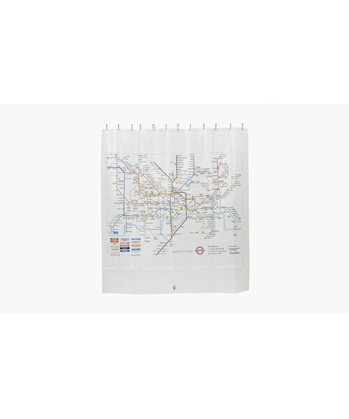 Izola イゾラ の London Underground Map Shower Curtain その他