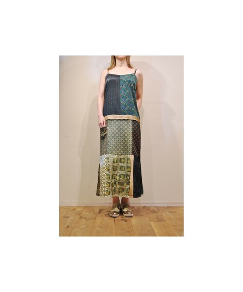 RehersalL(リハーズオール)の「パジャマパッチキャミワンピース(ワンピース・レディース・グリーン/ブルー・one)」の1枚目の写真