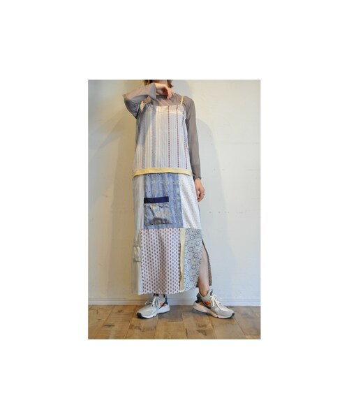 RehersalL(リハーズオール)の「パジャマパッチキャミワンピース(ワンピース・レディース・グリーン/ブルー・one)」の2枚目の写真