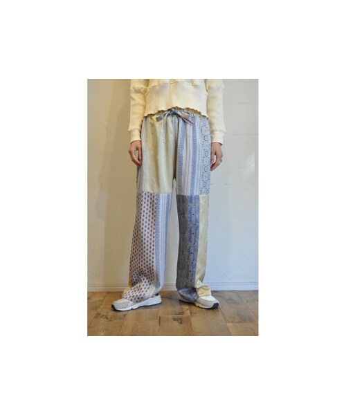 RehersalL(リハーズオール)の「パジャマパッチパンツ(その他パンツ・レディース・グリーン/ブルー・one)」の2枚目の写真
