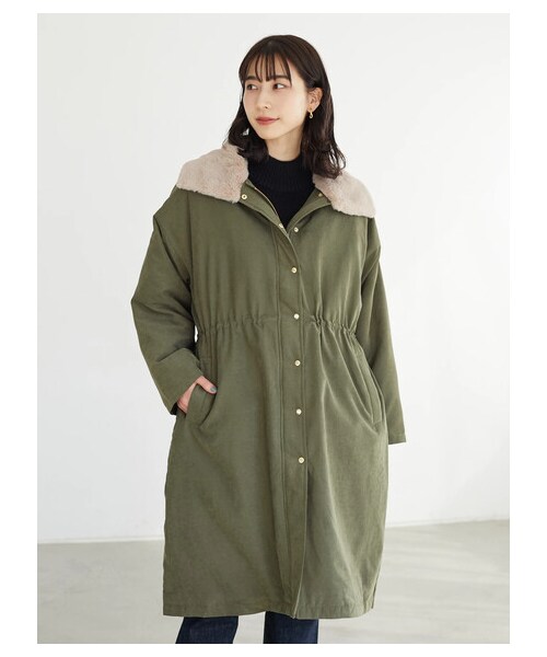 Green　Parks（グリーンパークス）の「【予約】・ELENCARE DUE ナカワタモッズコート（ジャケット/アウター・ベージュ/カーキ/ネイビー・F）」の4枚目の写真