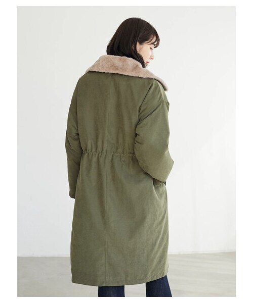 Green　Parks（グリーンパークス）の「【予約】・ELENCARE DUE ナカワタモッズコート（ジャケット/アウター・ベージュ/カーキ/ネイビー・F）」の6枚目の写真