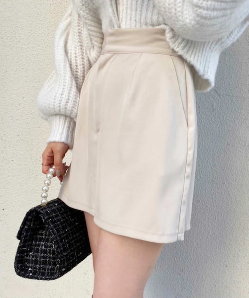 one after another NICE CLAUP(ワンアフターアナザーナイスクラップ)の「シンプルスカパン(その他パンツ・レディース・アイボリー/ブラウン/ブラック・0)」の2枚目の写真