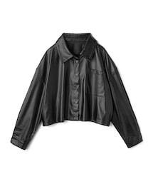 GRL | ビーガンレザーショート丈シャツ(シャツ/ブラウス)