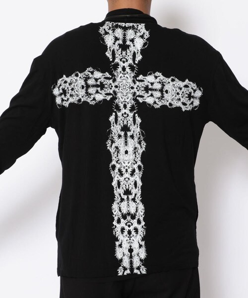 KMRii（ケムリ）の「【別注】KMRii/ケムリ/Magnolia Cross Drape CD（トップス・メンズ・BLACK・1/2/3）」の5枚目の写真