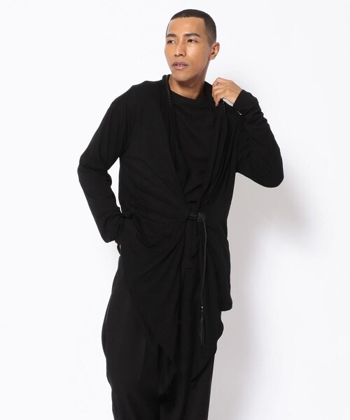 KMRii（ケムリ）の「【別注】KMRii/ケムリ/Magnolia Cross Drape CD（トップス・メンズ・BLACK・1/2/3）」の4枚目の写真