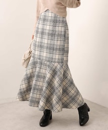 one after another NICE CLAUP | 【S・Mサイズ展開】チェック柄マーメイドスカート(スカート)