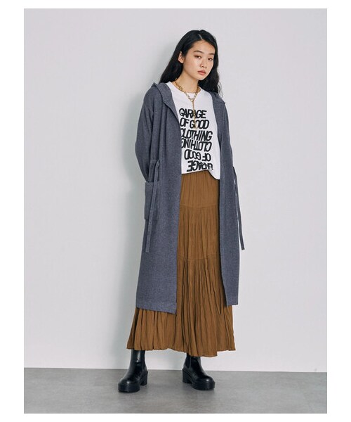 GARAGE OF GOOD CLOTHING(ガレージオブグッドクロージング)の「ビンテージサテンワッシャースカート(スカート・ブラウン/ブルー・F)」の17枚目の写真