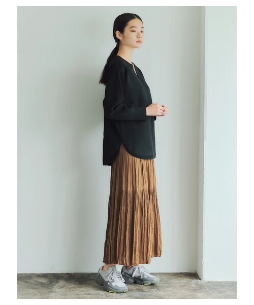 GARAGE OF GOOD CLOTHING(ガレージオブグッドクロージング)の「ビンテージサテンワッシャースカート(スカート・ブラウン/ブルー・F)」の5枚目の写真