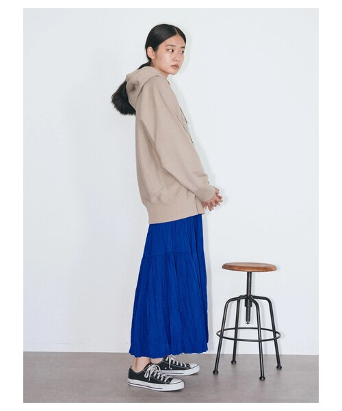 GARAGE OF GOOD CLOTHING(ガレージオブグッドクロージング)の「ビンテージサテンワッシャースカート(スカート・ブラウン/ブルー・F)」の8枚目の写真