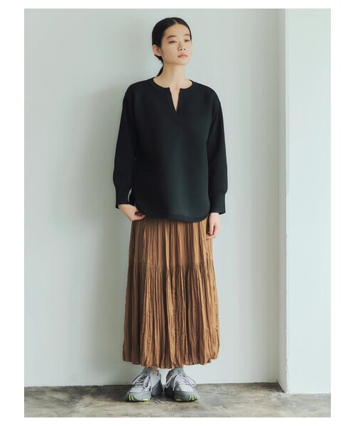 GARAGE OF GOOD CLOTHING(ガレージオブグッドクロージング)の「ビンテージサテンワッシャースカート(スカート・ブラウン/ブルー・F)」の4枚目の写真