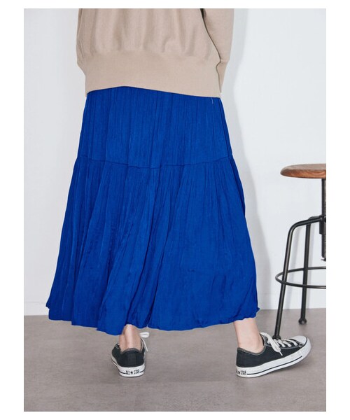 GARAGE OF GOOD CLOTHING(ガレージオブグッドクロージング)の「ビンテージサテンワッシャースカート(スカート・ブラウン/ブルー・F)」の11枚目の写真