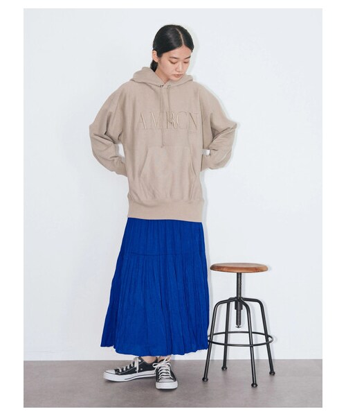 GARAGE OF GOOD CLOTHING(ガレージオブグッドクロージング)の「ビンテージサテンワッシャースカート(スカート・ブラウン/ブルー・F)」の13枚目の写真