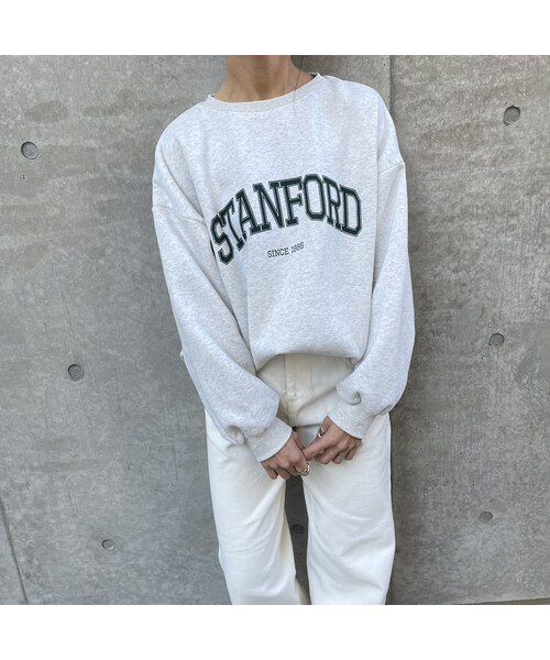 copine(コピン)の「裏起毛カレッジロゴスウェット(3color)(スウェット・レディース・オートミール/ネイビー/スミクロ・ワンサイズ)」の1枚目の写真