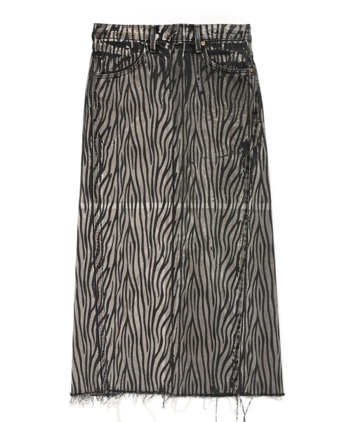 77circa（ナナナナサーカ）の「circa make over print long skirt（スカート・レディース・BLACK/01/D.GRAY/03/D.OLIVE/37/EMERALD/34/GRAY/07/KHAKI/35/LIME/39/MINT/38/OLIVE/36/SILVER GRAY/04/T.GRAY/05/グリーン系/33/グレイ系/06/ブラック系/02・28）」の8枚目の写真