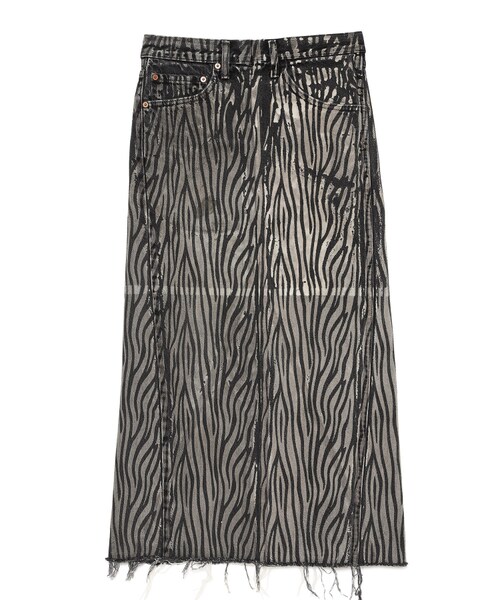 77circa（ナナナナサーカ）の「circa make over print long skirt（スカート・レディース・BLACK/01/D.GRAY/03/D.OLIVE/37/EMERALD/34/GRAY/07/KHAKI/35/LIME/39/MINT/38/OLIVE/36/SILVER GRAY/04/T.GRAY/05/グリーン系/33/グレイ系/06/ブラック系/02・28）」の9枚目の写真