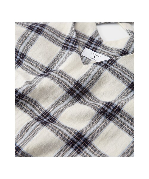 gracegift(グレースギフト)の「法式浪漫 韓國格紋後交叉綁腰短洋裝(ワンピース/ドレス・レディース・紅/白・F)」の4枚目の写真